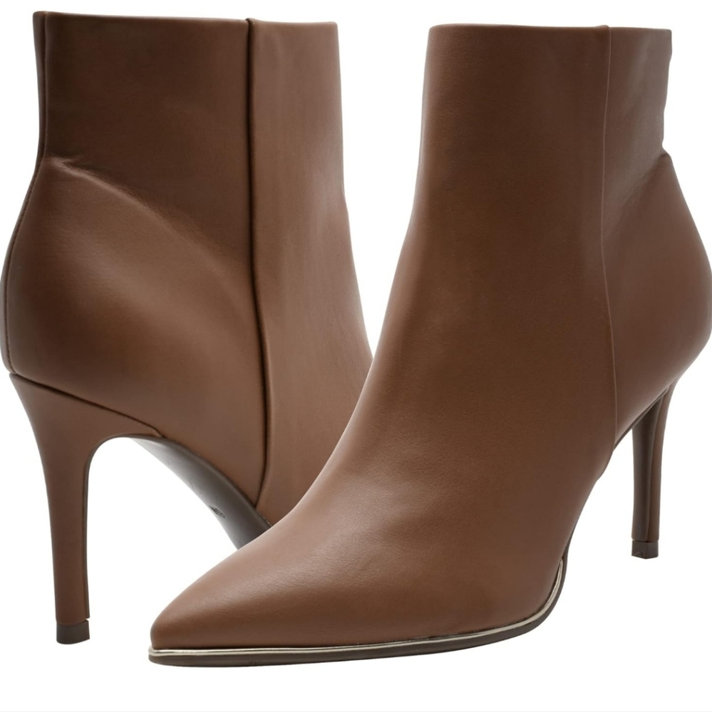 NEW Marc Fisher Women's Dalla Ankle Boot, Dark Natural, Size 10